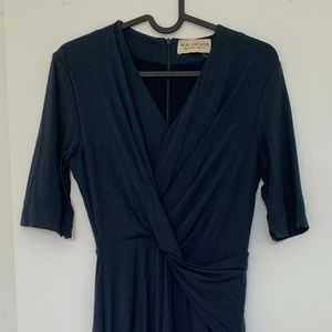 MM Lafleur Dark Blue Wrap Dress